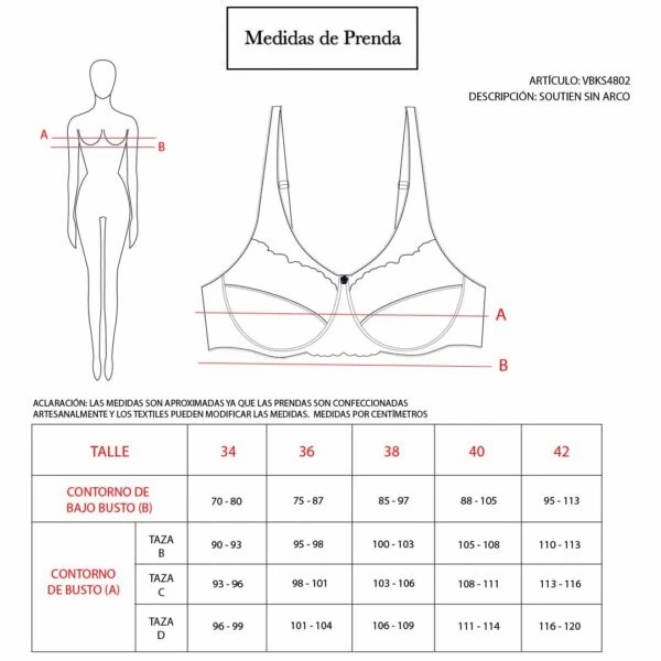 Alternative view of Corpiño sin arco modelador - VBKS4802