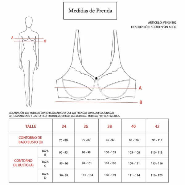 Alternative view of Corpiño sin arco modelador - VBKS4802