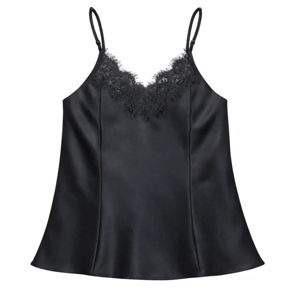 Musculosa satén y puntilla - INDMUS02B